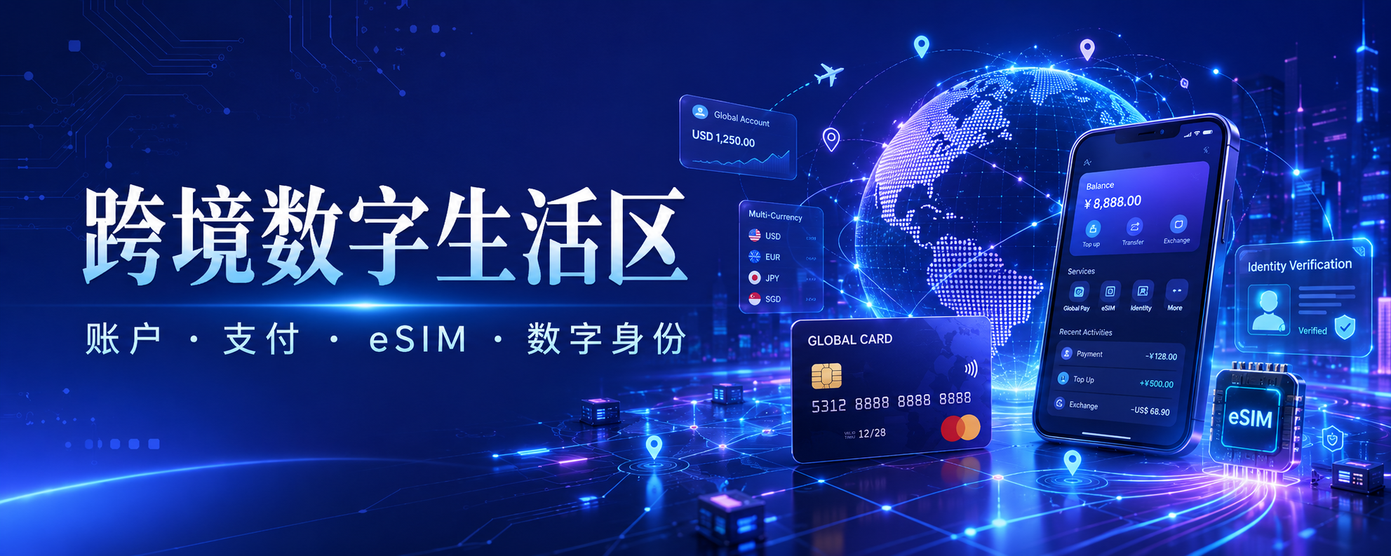 跨境数字生活区｜海外账户、支付、eSIM与数字身份 - 九流网络