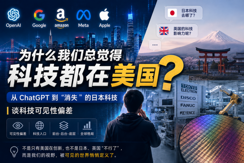为什么我们总觉得科技都在美国？——从 ChatGPT 到“消失”的日本科技，谈科技可见性偏差-九流网络