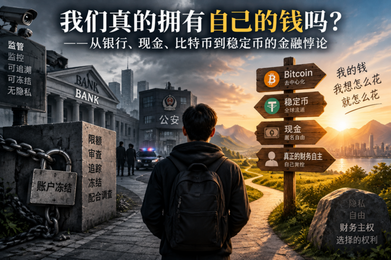我们真的拥有自己的钱吗？——从银行、现金、比特币到稳定币的金融悖论-九流网络